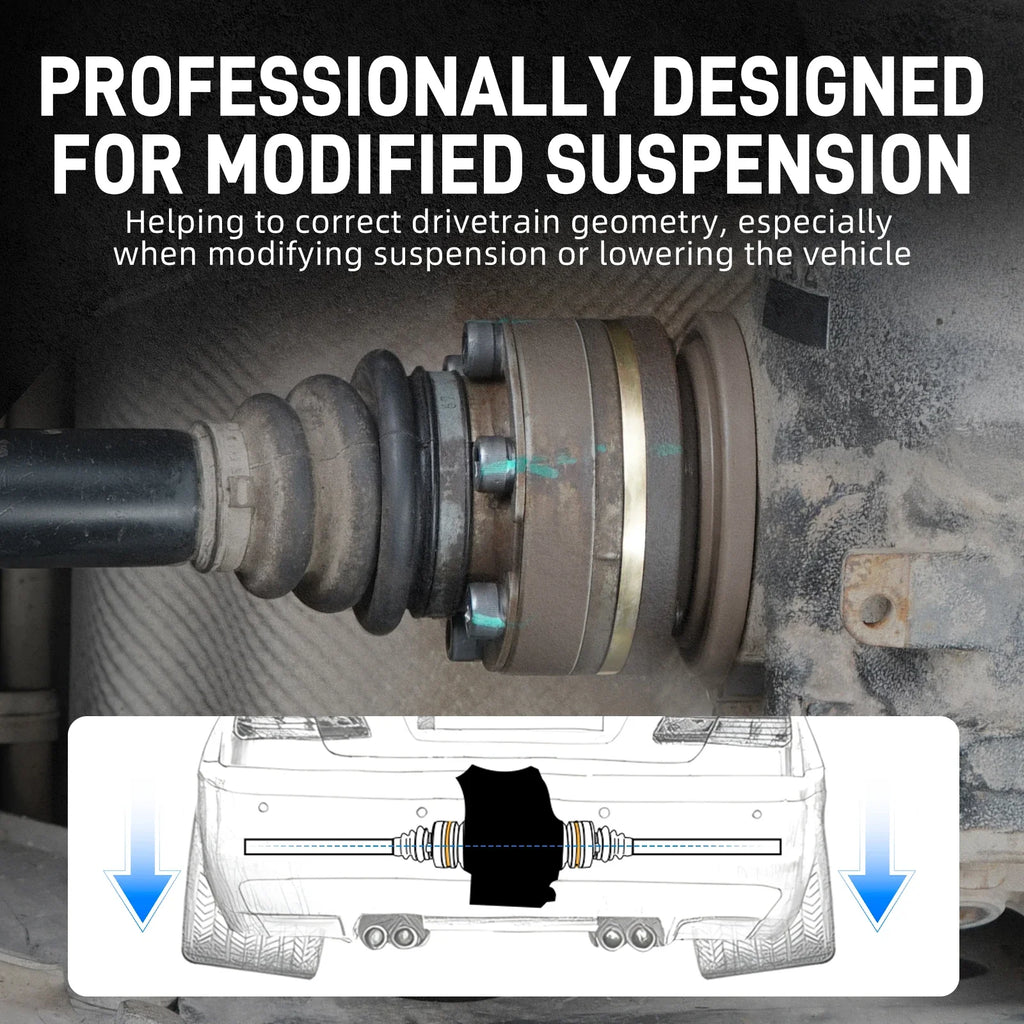 BMW E30 / E36 / E46 / E90 / E91 / E92 / E93 3 Series & E85 Z4 6mm Driveshaft Spacer Kit for Lowered Suspension 1986 - 2012 (188 Differential / Non-M)