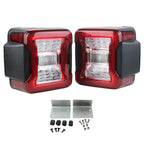 Jeep Wrangler JK 2007 - 2017 / JL 2018+ Smoked LED Tail Light Assembly with Turn Signal / Brake / Running / Reverse Functions (EU Version / Pair)