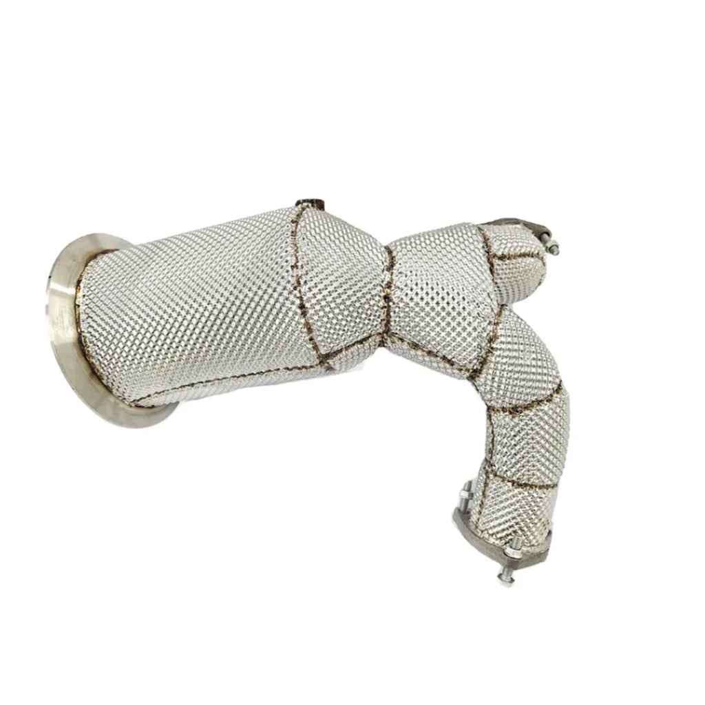Free Flow Stainless Exhaust Downpipe for Audi S4 S5 B9 3.0T - Bull Boost Performance