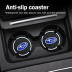Subaru Silicone Anti-Slip Car Cup Holder Coaster 2-Piece Set for Forester / Impreza / Outback / Legacy / Tribeca / WRX / XV