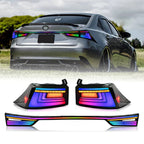Lexus IS200t / IS250 / IS300 / IS350 Smoked RGB LED Tail Light Assembly 2014 - 2020 (Left & Right / Pair)