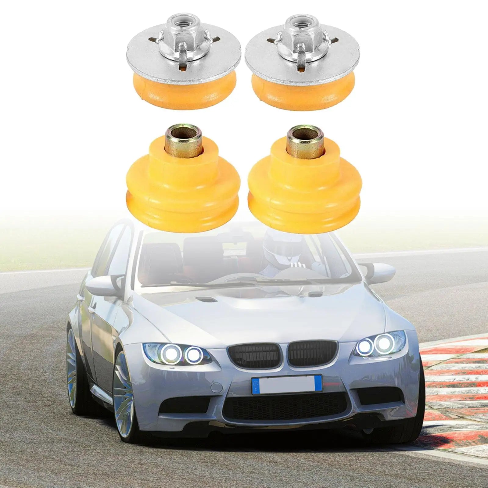 BMW E81 / E82 / E87 / E88 1 Series & E90 / E91 / E92 / E93 3 Series Rear Shock Mount Set 4-Piece (Replaces 33506771738 / 33506771737)