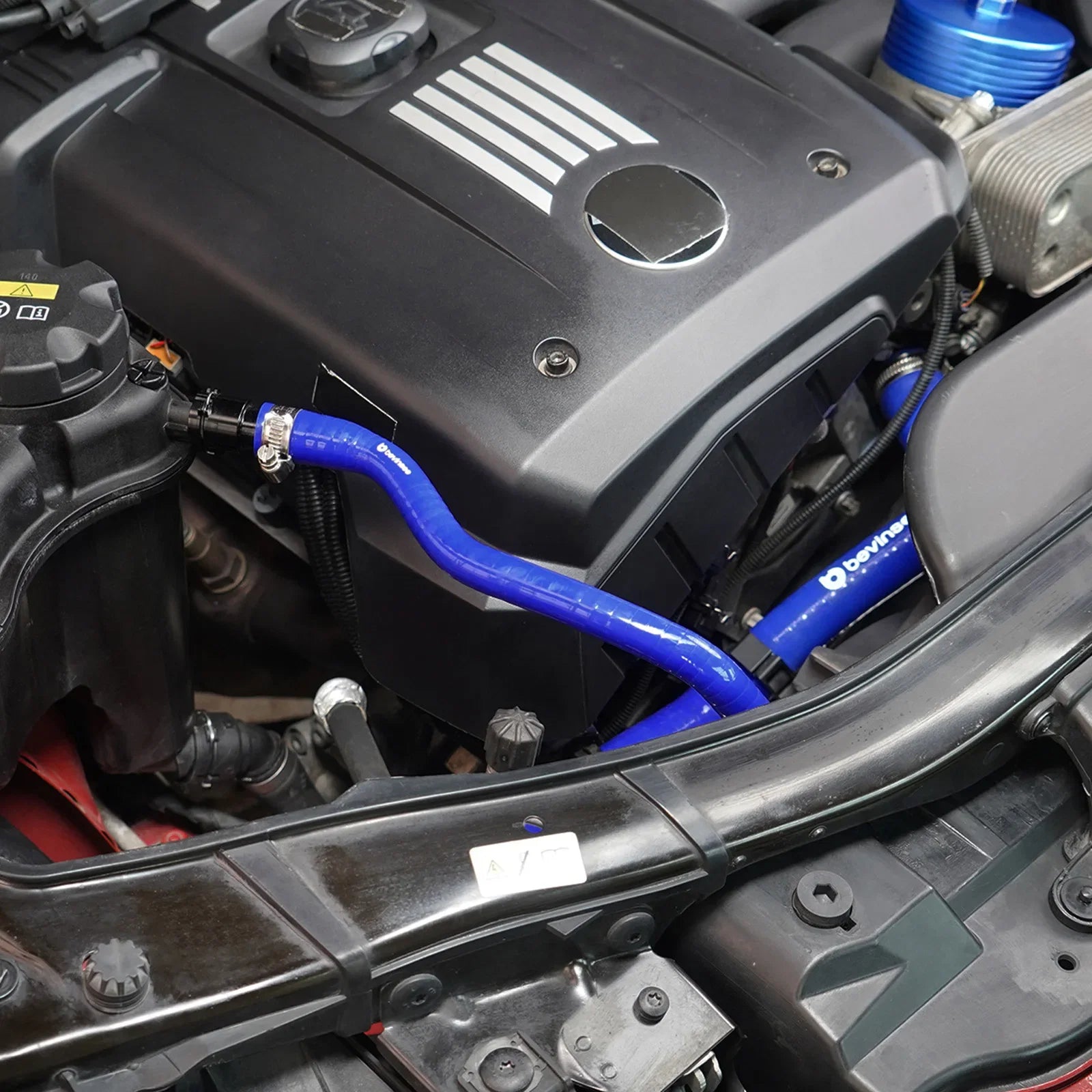 BMW E81 / E82 / E87 / E88 1 Series, E90 / E91 / E92 / E93 3 Series & E84 X1 Coolant Expansion Tank Vent Hose with Billet Aluminum Flange (N52 / N52N / N51 Engines / Replaces 17127618510 / 17127565093)