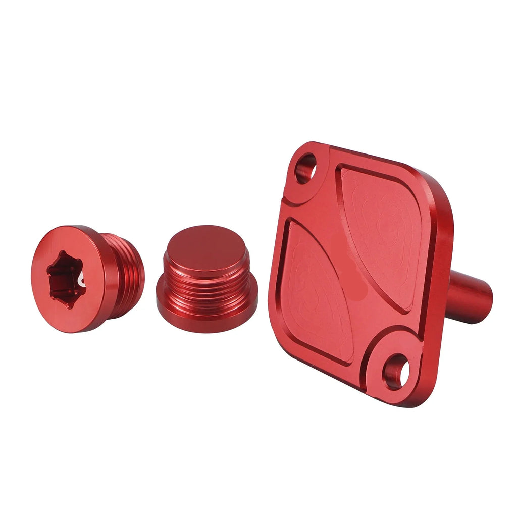 BMW N54 / N55 / S55 Engine Billet Aluminium Oil Thermostat Housing Cover & Plug Kit (Replaces 11617568552)