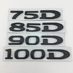 Rear Boot Trunk Tailgate Emblem Badge for Tesla Model 3 / S / X / Y | 75D 85D 90D 100D Sticker