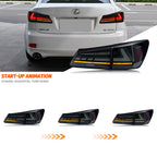 Lexus IS250 / IS350 / IS-F 2IS LED RGB Tail Light Assembly with Sequential Turn Signal & Start-Up Animation 2006 - 2013 (Left & Right / Pair)