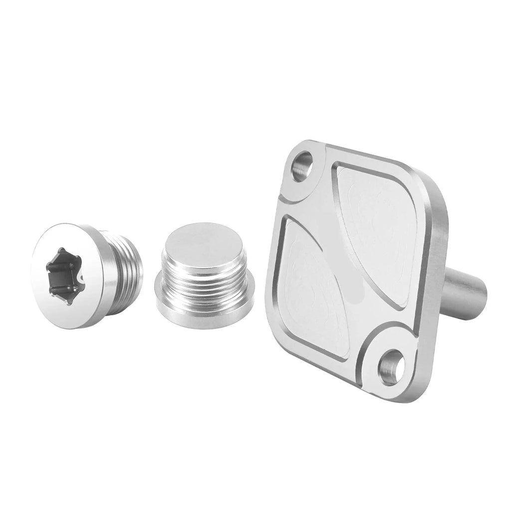 BMW N54 / N55 / S55 Engine Billet Aluminium Oil Thermostat Housing Cover & Plug Kit (Replaces 11617568552)
