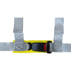 Universal Gray 4 Point Buckle Racing Seat Belt Harness Nylon