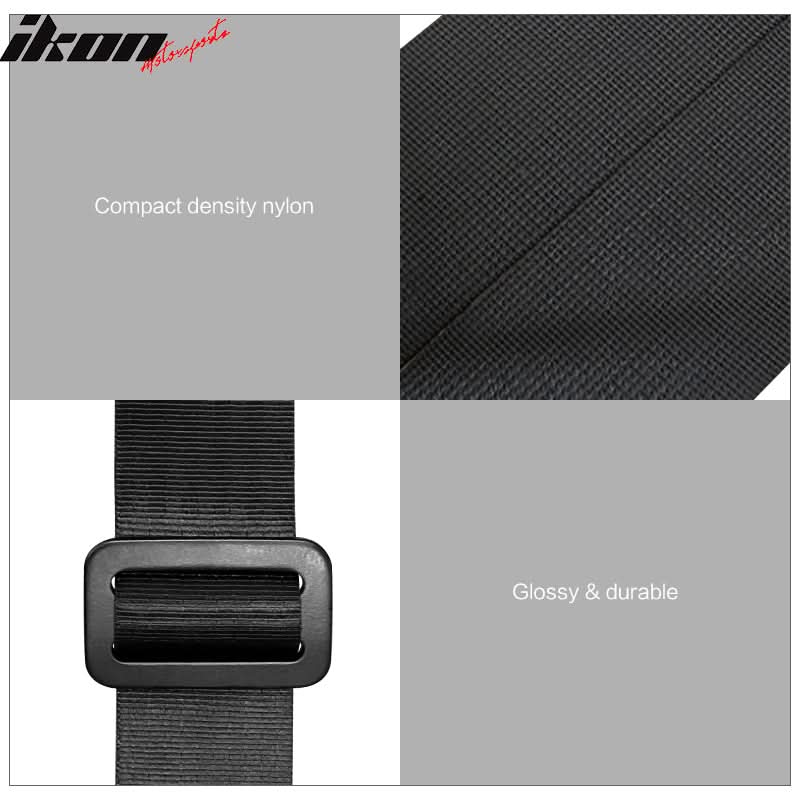 Universal 4 Point Buckle Black Racing Harness Racing Seat Belt Nylon