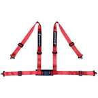 Universal 4 Point Buckle Red Racing Harness Racing Seat Belt Nylon
