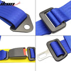 Pair Of Blue 4 Point Racing Seat Belts Shoulder Strap Harness