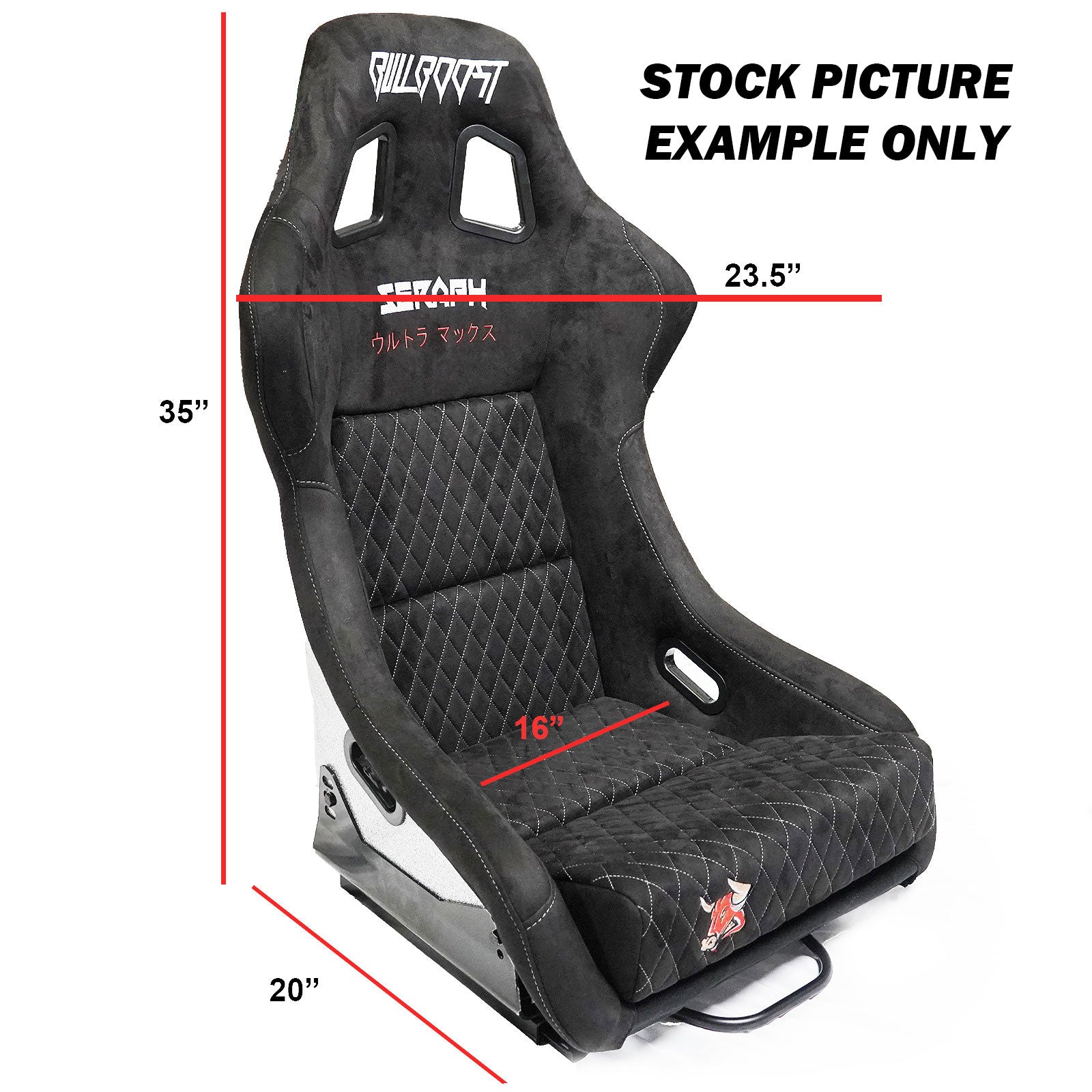 Crema Bull Boost Adjustable Racing Lowered Ultra Max Bucket Seat with Slider Rails - Bull Boost Performance