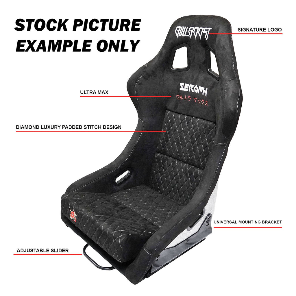 Blue Bull Boost Adjustable Racing Lowered Ultra Max Bucket Seat with Slider Rails - Bull Boost Performance