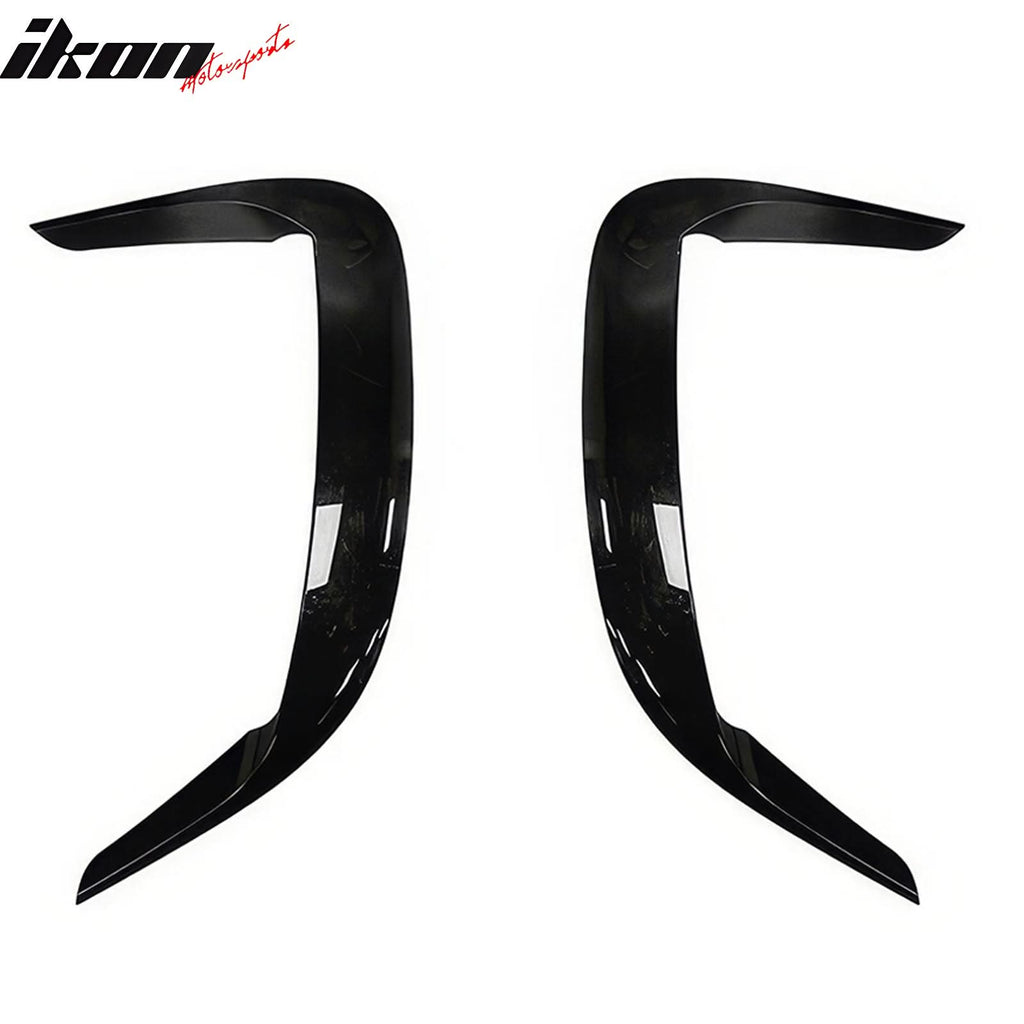 2015-2023 Dodge Charger IKON2 Style Side Fin Vents Gloss Black ABS