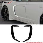 2015-2023 Dodge Charger IKON2 Style Side Fin Vents Matte Black ABS