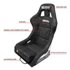 Bull Boost Adjustable Racing Lowered Ultra Max Bucket Seat with Slider Rails - Bull Boost Performance