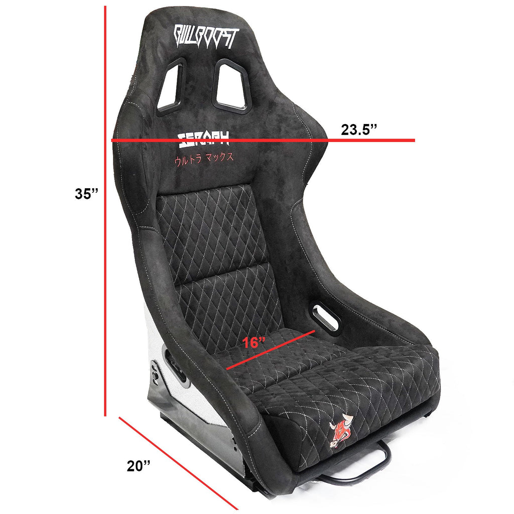 Bull Boost Adjustable Racing Lowered Ultra Max Bucket Seat with Slider Rails - Bull Boost Performance