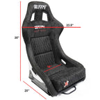 Bull Boost Adjustable Racing Lowered Ultra Max Bucket Seat with Slider Rails - Bull Boost Performance