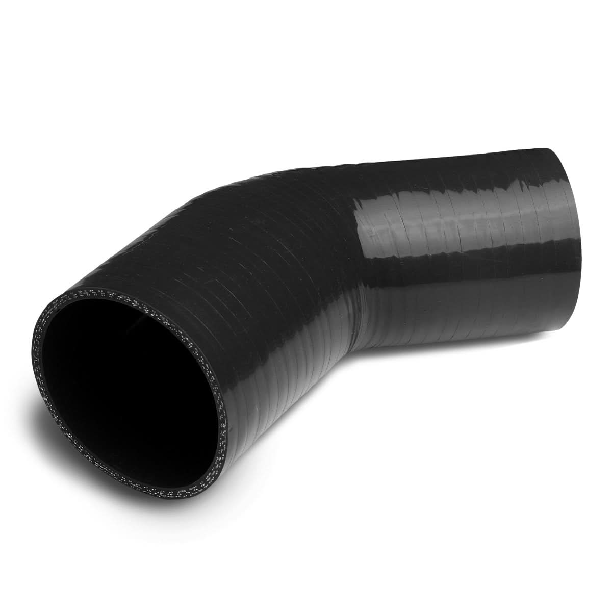 1.50" to 1.75" 45 Degree Silicone Reducer Hose 3-Ply Black