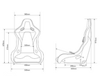 FALCON-S Series Fixed Back Bucket FRP Composite Seat