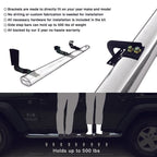 1984-2001 Jeep Cherokee 3" Steel Side Step Running Boards Black Silver