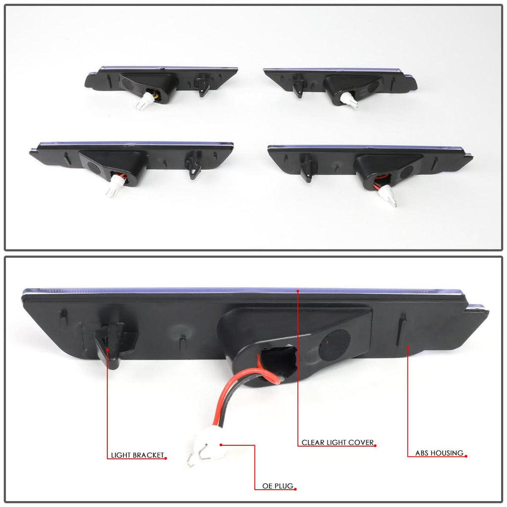 2010-2015 Chevrolet Camaro Chrome Side Marker Set Front & Rear