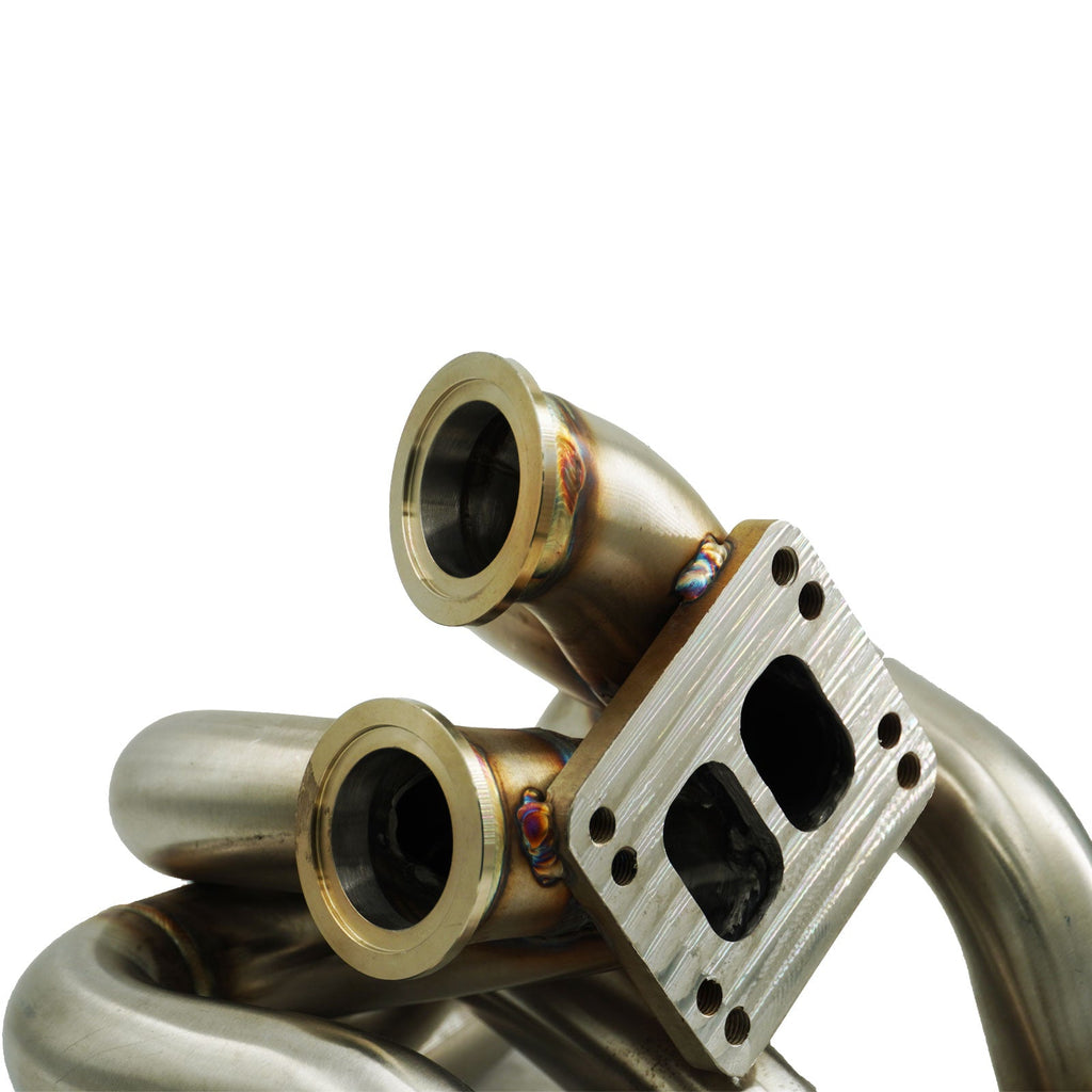 SR20DET T3 T4 Twin Scroll 44mm Top Mount Turbo Manifold Kit S13 S14 S15 180SX 240SX - Bull Boost Performance