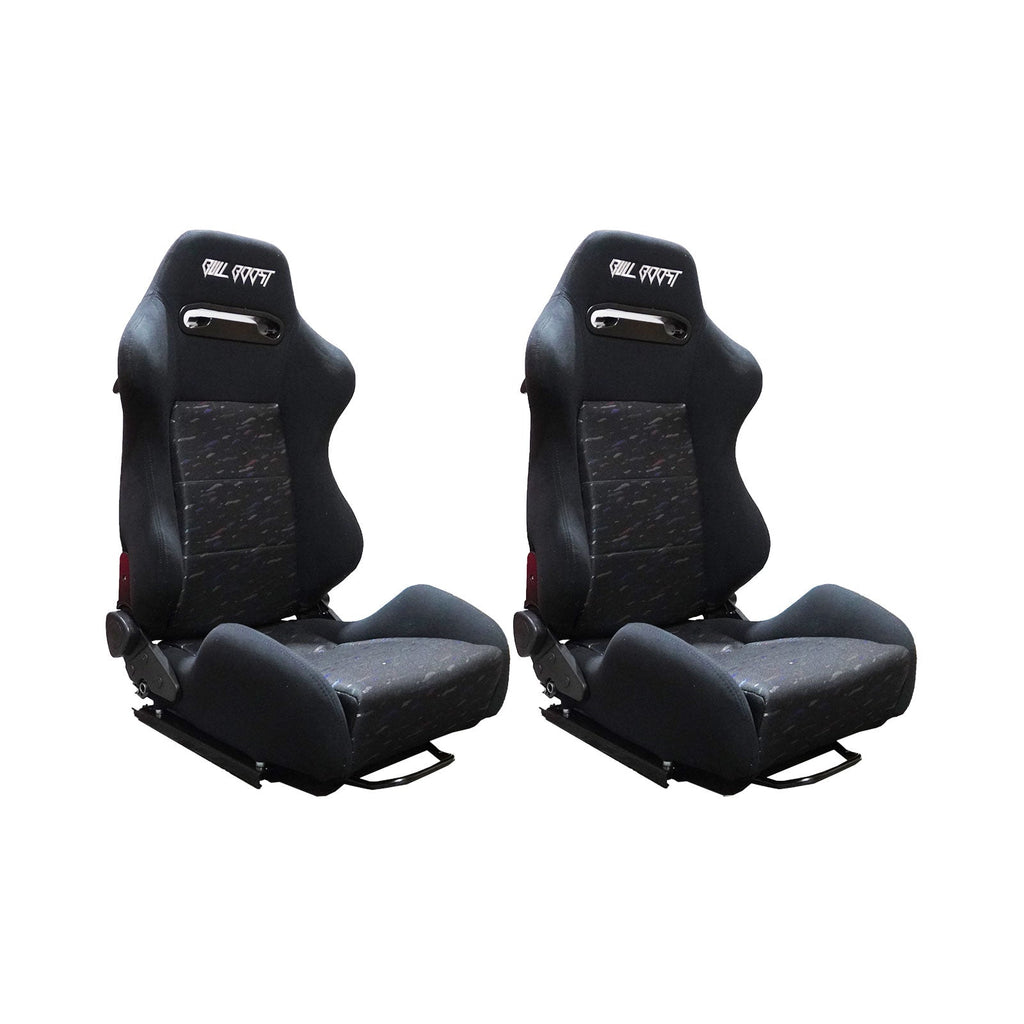 Bull Boost Adjustable Racing Lowered Ultra Max Bucket Seat w/ Seat Rails - Bull Boost Performance