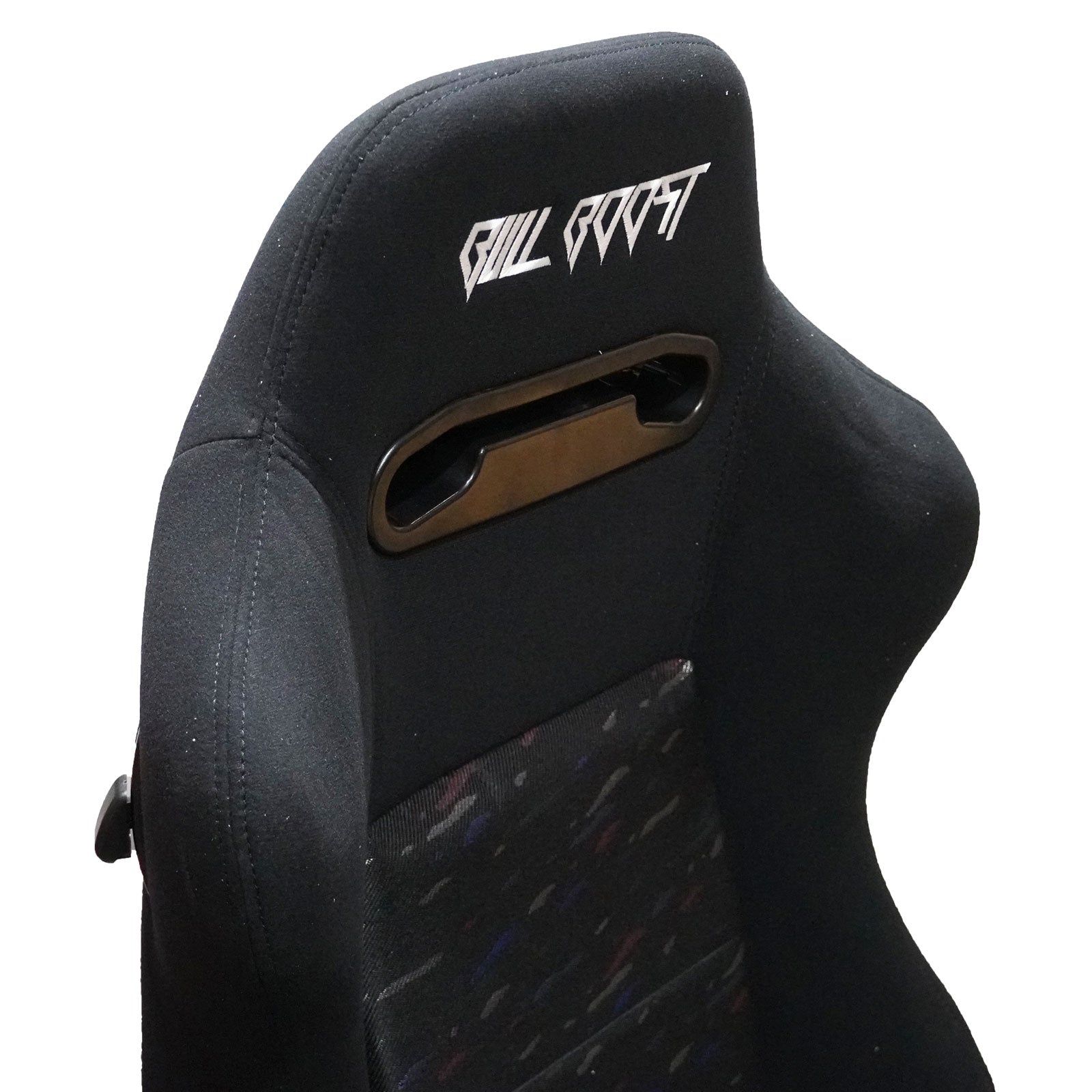 Adjustable Black Luxury Racing Lowered SR3 CONFETTI Style Velvet Seat w/ Sliders - Bull Boost Performance