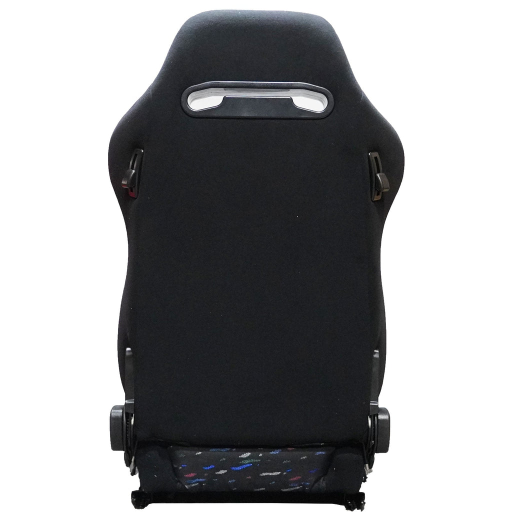 Adjustable Black Luxury Racing Lowered SR3 CONFETTI Style Velvet Seat w/ Sliders - Bull Boost Performance