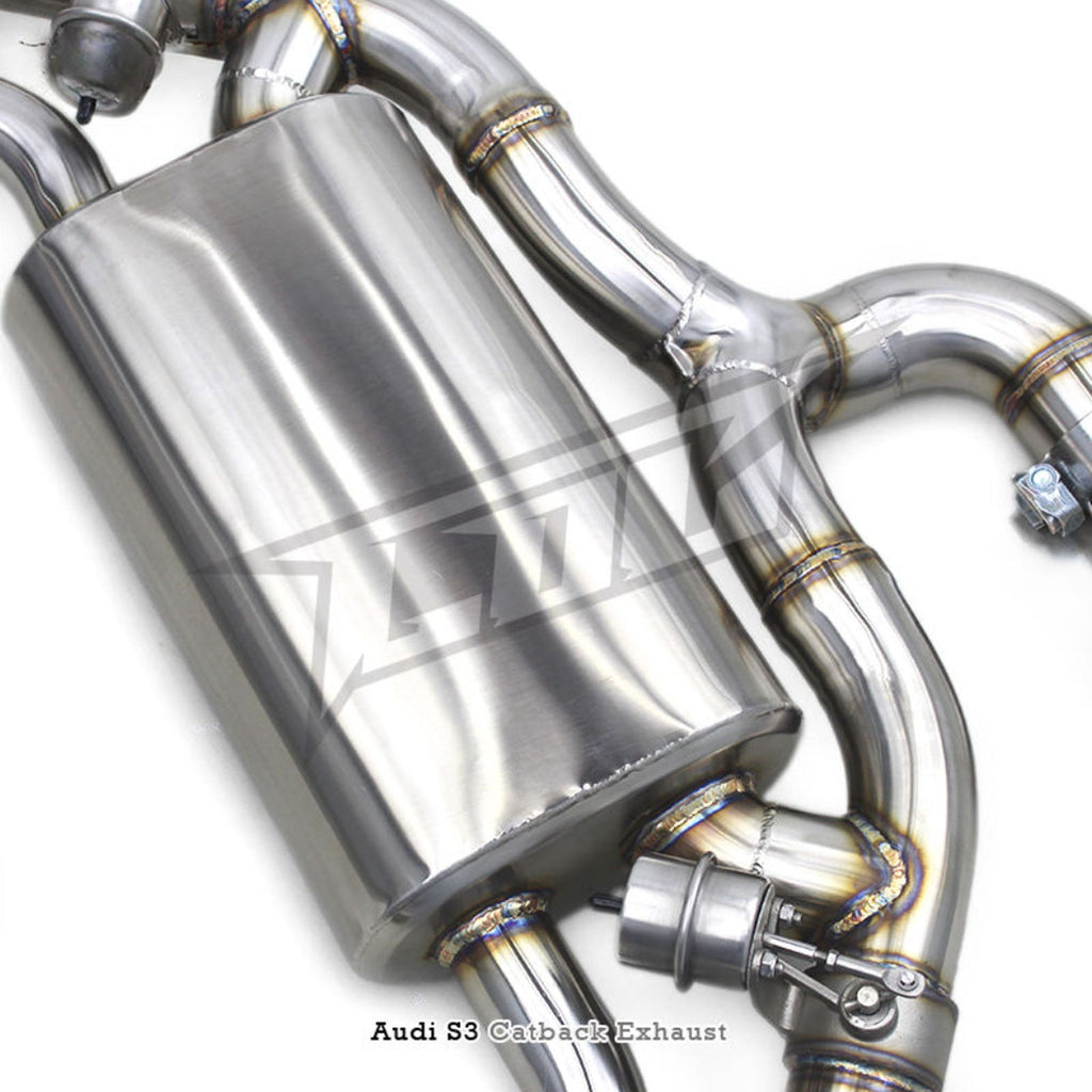 Stainless Valved Catback Exhaust System for Audi A3 1.4T 1.8T 2.0T - Bull Boost Performance
