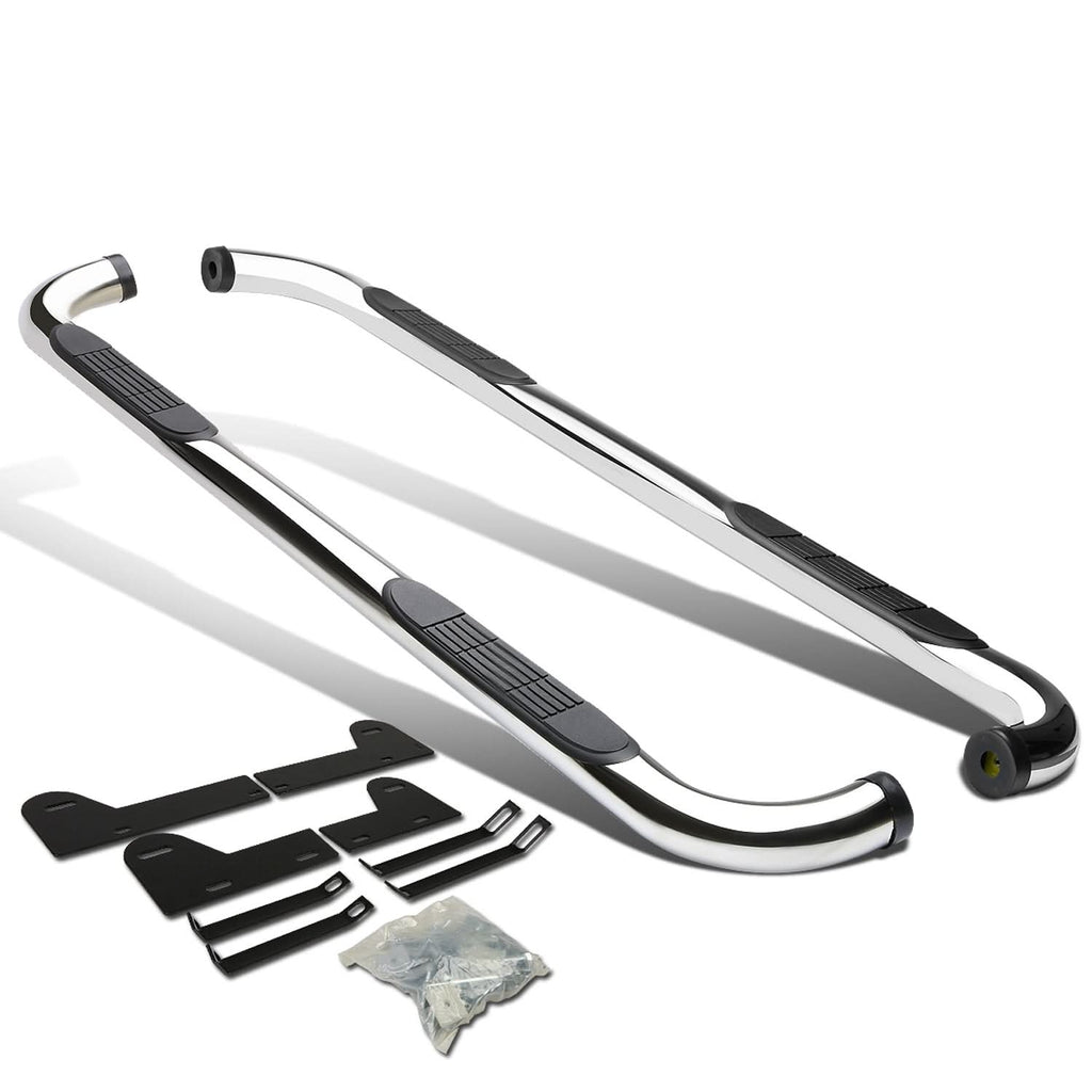 02-08 Dodge Ram 1500/2500/3500 Quad Cab 3" Round Nerf Bars Silver