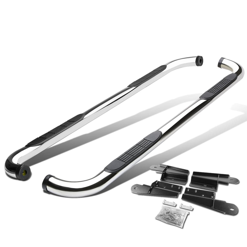 2004-2008 Ford F-150 Extended Cab 3" Round Nerf Bars - Silver