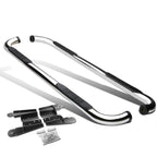 2004-2008 Ford F-150 Extended Cab 3" Round Nerf Bars - Silver