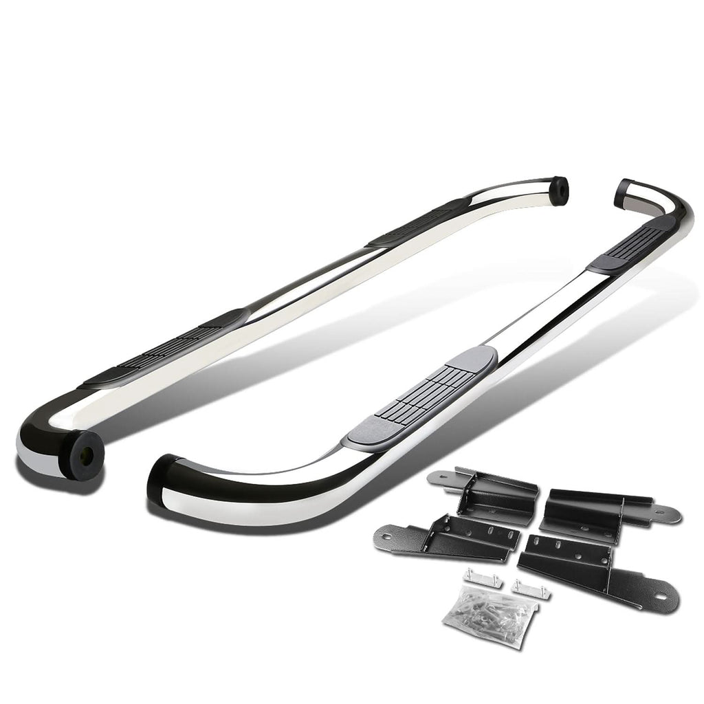 2004-2008 Ford F-150 Extended Cab 3" Round Nerf Bars - Silver