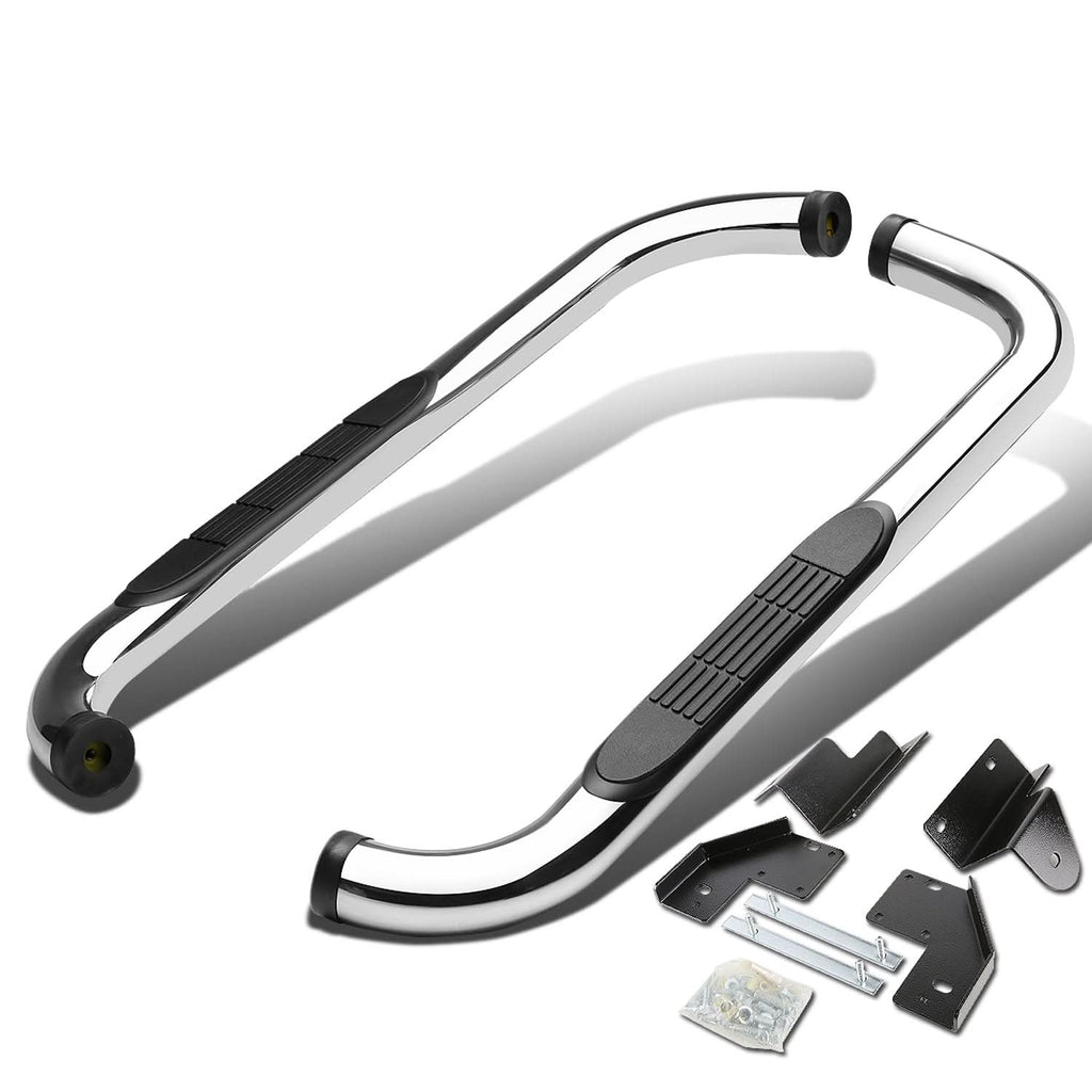 99-16 Ford F-250 F-350 Super Duty 3" Round Nerf Bar Step Bar Silver