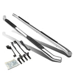 07-13 Acura MDX 3 Inch Round Nerf Bars Step Rails Silver