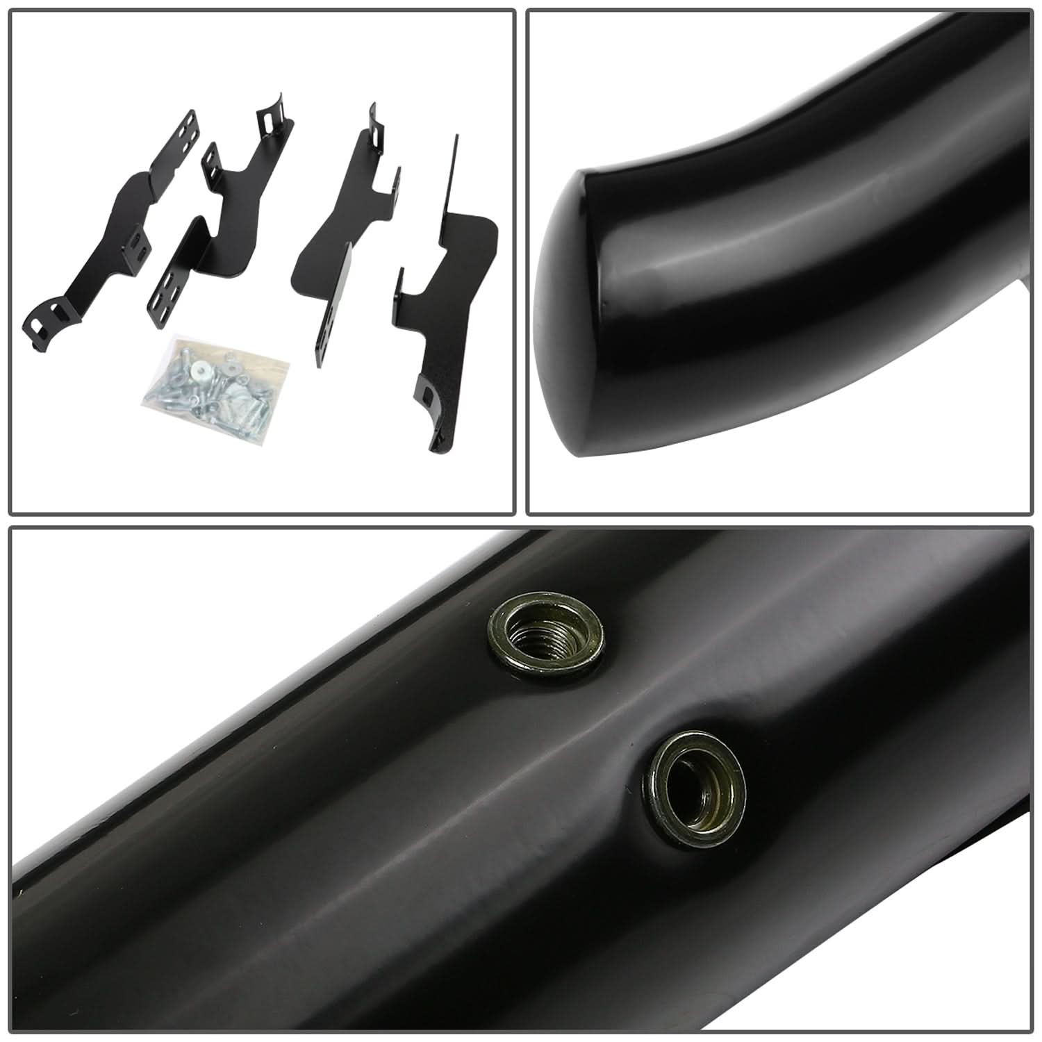 01-06 Acura MDX / 03-08 Honda Pilot 3" Round Nerf Bar Step Bar Black