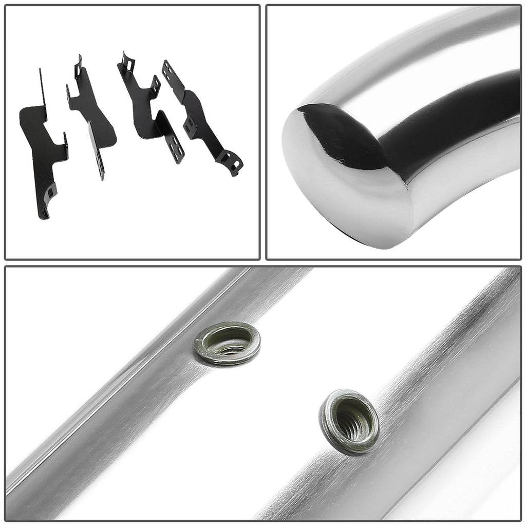 01-06 Acura MDX / 03-08 Honda Pilot 3" Round Nerf Bar Step Bar Silver