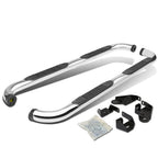 01-04 Toyota Tacoma Double Cab 3" Round Nerf Bars - Silver