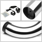 01-04 Toyota Tacoma Double Cab 3" Round Nerf Bars - Silver