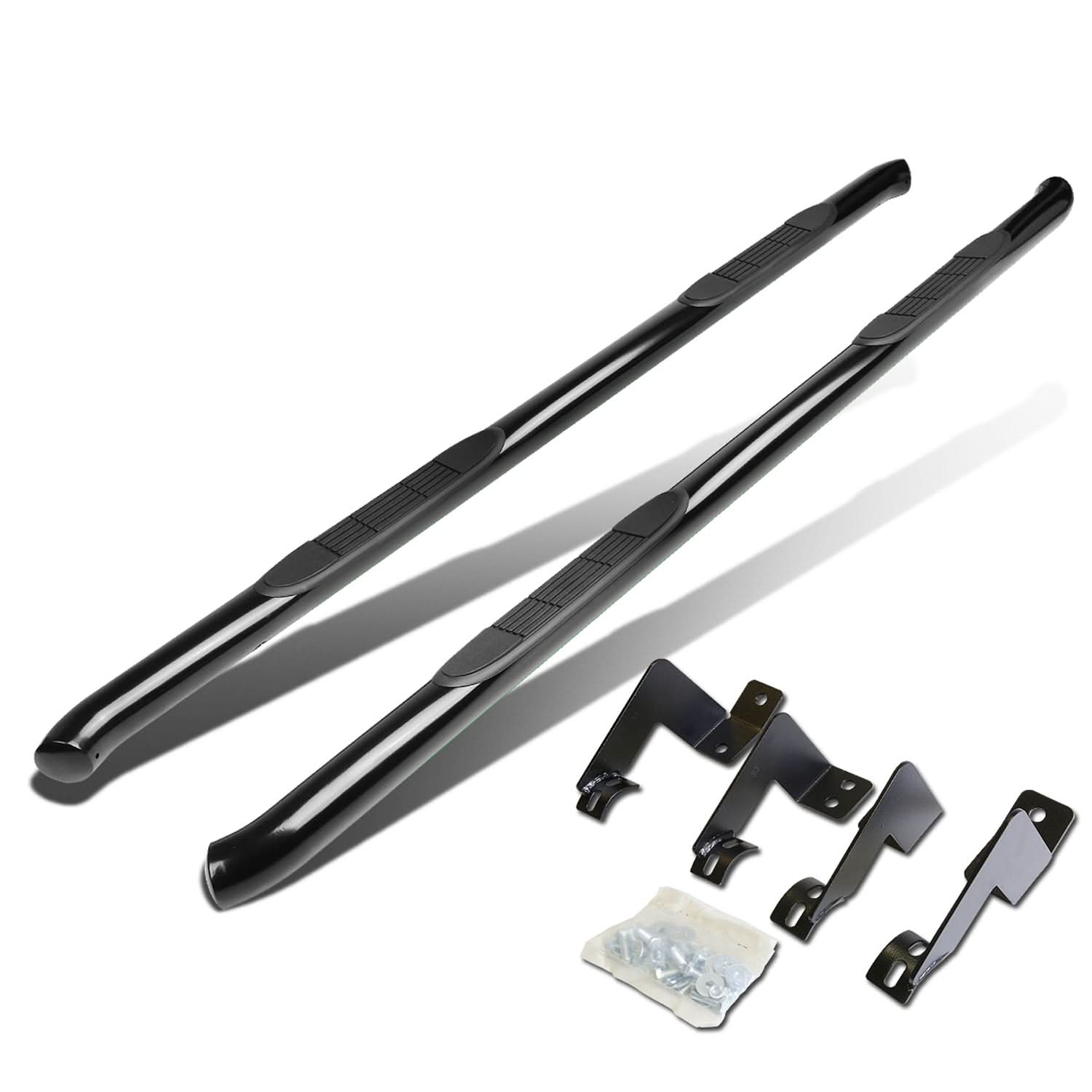 2005-2016 Toyota Tacoma Extended Cab 3" Round Nerf Bars - Black