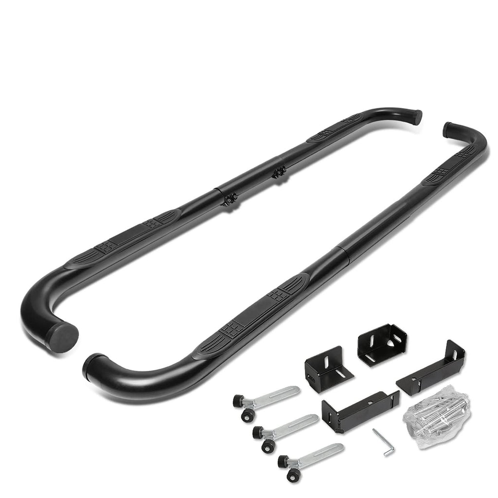 Universal 3" Round Nerf Bar / Step Bar - 90 Degree - Black