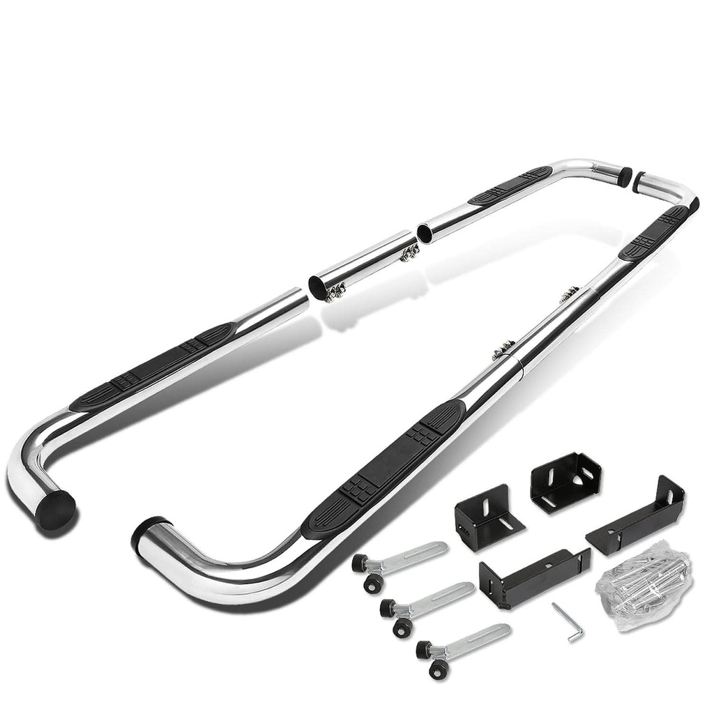 Universal 3 Inch Round 90 Degree Nerf Bar Step Bar Silver