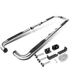 Universal 3 Inch Round 90 Degree Nerf Bar Step Bar Silver