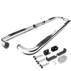 Universal 3 Inch Round 90 Degree Nerf Bar Step Bar Silver