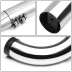 Universal 3 Inch Round 90 Degree Nerf Bar Step Bar Silver