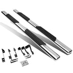 99-16 Chevy Silverado GMC Sierra 5" Oval Nerf Bar Step Bar Silver