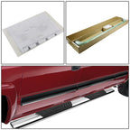 99-14 Chevrolet Silverado GMC Sierra 5" Oval Nerf Bars Silver