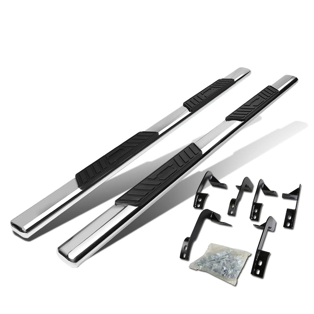 2009-2016 Dodge Ram 1500 2500 3500 5" Oval Nerf Bar Step Bar Silver